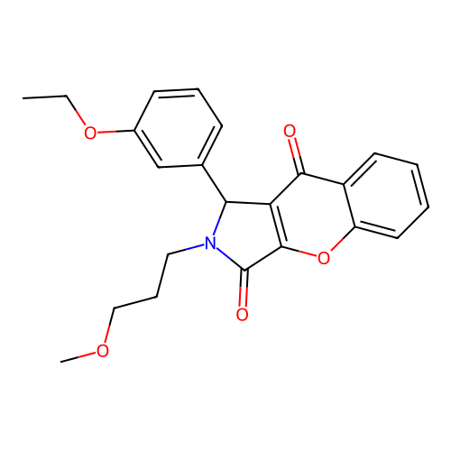 1-(3-ethoxyphenyl)-2-(3-methoxypropyl)-1,2-dihydrochromeno[2,3-c]pyrrole-3,9-dione structure