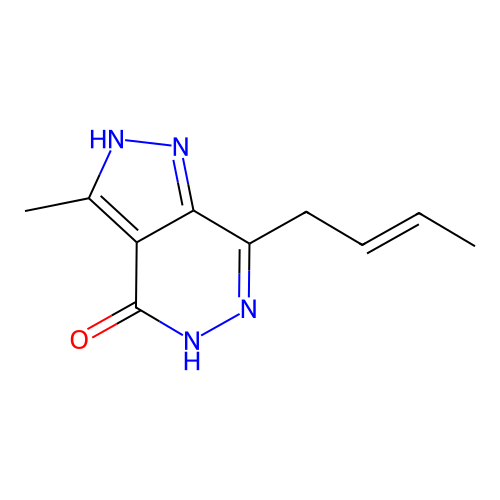 7-But-2-enyl-3-methyl-2,5-dihydropyrazolo[3,4-d]pyridazin-4-one structure