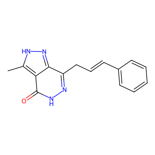 3-Methyl-7-(3-phenylprop-2-enyl)-2,5-dihydropyrazolo[3,4-d]pyridazin-4-one structure