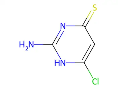 2-Amino-6-chloropyrimidine-4(3H)-thione structure