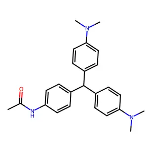 N-[4-[bis[4-(dimethylamino)phenyl]methyl]phenyl]acetamide structure