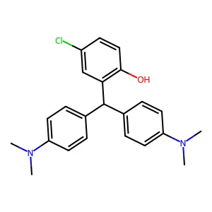 2-[Bis[4-(dimethylamino)phenyl]methyl]-4-chlorophenol structure