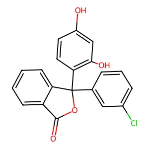 3-(3-Chlorophenyl)-3-(2,4-dihydroxyphenyl)-2-benzofuran-1(3h)-one structure