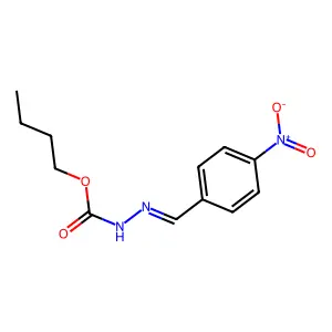 butyl N-[(4-nitrophenyl)methylideneamino]carbamate structure