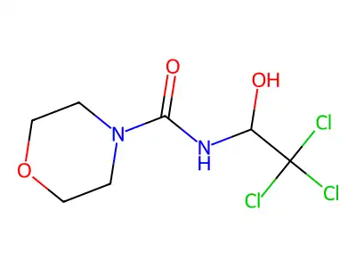 N-(2,2,2-trichloro-1-hydroxyethyl)morpholine-4-carboxamide structure