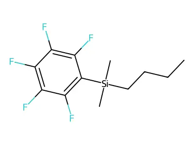 Butyldimethyl(perfluorophenyl)silane structure