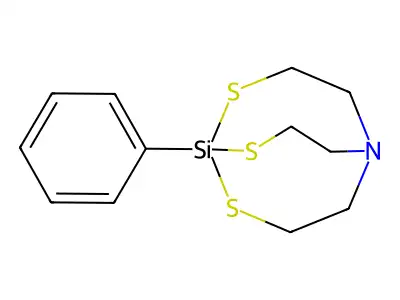 2,8,9-Trithia-5-aza-1-silabicyclo(3.3.3)undecane, 1-phenyl- structure