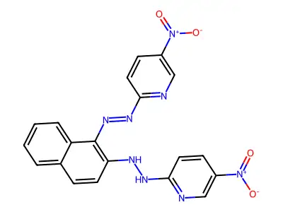 1,2-Naphthalenedione,1,2-di-2-(5-nitro-2-pyridinyl)hydrazone structure