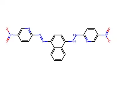 1,4-Naphthalenedione,1,4-di-2-(5-nitro-2-pyridinyl)hydrazone structure