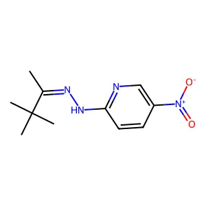 N-(3,3-dimethylbutan-2-ylideneamino)-5-nitropyridin-2-amine structure