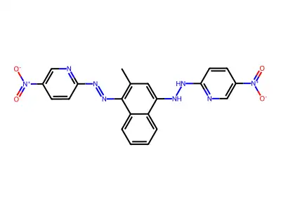 (1E,4E)-2-Methylnaphthoquinone bis[(5-nitropyridin-2-yl)hydrazone] structure