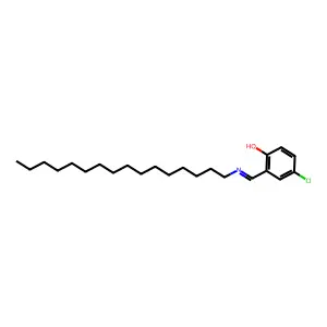 (6E)-4-chloro-6-[(hexadecylamino)methylidene]cyclohexa-2,4-dien-1-one structure