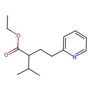 Ethyl 3-methyl-2-[2-(pyridin-2-yl)ethyl]butanoate structure