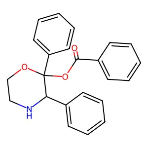 (2,3-Diphenylmorpholin-2-yl) benzoate structure