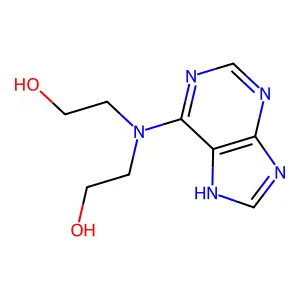 2-[(2-hydroxyethyl)(9H-purin-6-yl)amino]ethan-1-ol structure