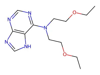 N,N-bis(2-ethoxyethyl)-7H-purin-6-amine structure
