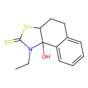 Naphtho[1,2-d]thiazole-2(1H)-thione, 1-ethyl-3a,4,5,9b-tetrahydro-9b-hydroxy- structure