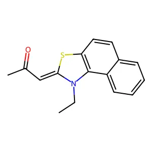 2-Propanone, 1-(1-ethylnaphtho[1,2-d]thiazol-2(1H)-ylidene)- structure