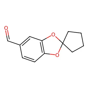 Spiro[1,3-benzodioxole-2,1'-cyclopentane]-5-carboxaldehyde structure