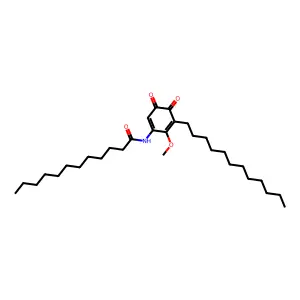 N-(5-dodecyl-6-methoxy-3,4-dioxocyclohexa-1,5-dien-1-yl)dodecanamide structure