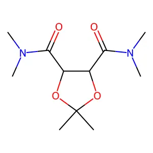 N,N,N',N',2,2-hexamethyl-1,3-dioxolane-4,5-dicarboxamide structure