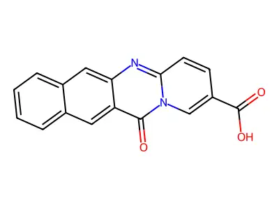 12H-Benzo(g)pyrido(2,1-b)quinazoline-2-carboxylic acid, 12-oxo- structure