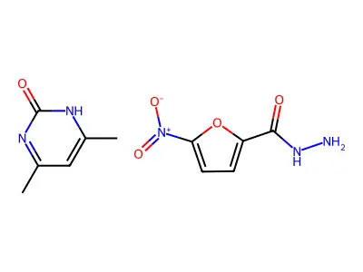 4,6-dimethyl-1H-pyrimidin-2-one;5-nitrofuran-2-carbohydrazide structure
