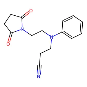 Propanenitrile, 3-[[2-(2,5-dioxo-1-pyrrolidinyl)ethyl]phenylamino]- structure