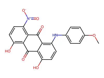 9,10-Anthracenedione, 1,8-dihydroxy-4-[(4-methoxyphenyl)amino]-5-nitro- structure