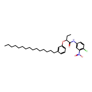 Butanamide, N-(4-chloro-3-nitrophenyl)-2-(3-pentadecylphenoxy)- structure