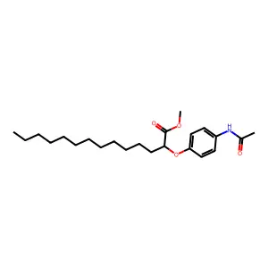 Tetradecanoic acid, 2-[4-(acetylamino)phenoxy]-, methyl ester structure