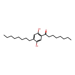 1-Octanone, 1-(2,5-dihydroxy-4-octylphenyl)- structure