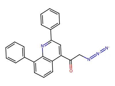 2-Azido-1-(2,8-diphenylquinolin-4-yl)ethanone structure