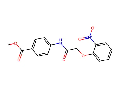 Methyl 4-[[2-(2-nitrophenoxy)acetyl]amino]benzoate structure