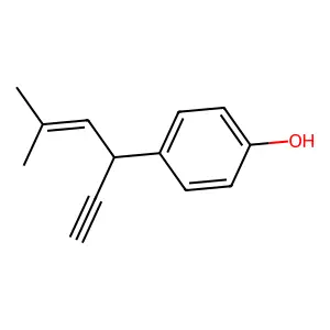 alpha-(2,2-Dimethylvinyl)-alpha-ethynyl-p-cresol structure