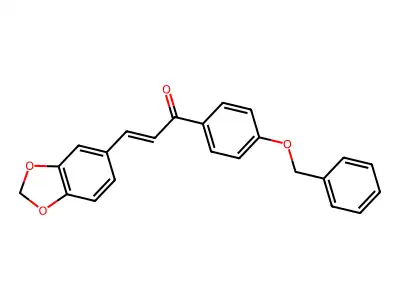 3-(1,3-Benzodioxol-5-yl)-1-(4-phenylmethoxyphenyl)prop-2-en-1-one structure