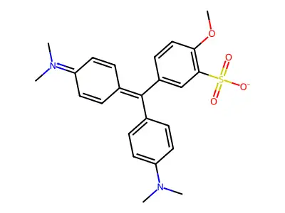 Methanaminium, N-[4-[[4-(dimethylamino)phenyl](4-methoxy-3-sulfophenyl)methylene]-2,5-cyclohexadien-1-ylidene]-N-methyl-, inner salt structure