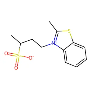 benzothiazolium, 2-methyl-3-(3-sulfobutyl)-, inner salt structure