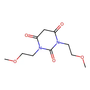 2,4,6(1H,3H,5H)-Pyrimidinetrione, 1,3-bis(2-methoxyethyl)- structure