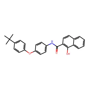2-Naphthalenecarboxamide, N-[4-[4-(1,1-dimethylethyl)phenoxy]phenyl]-1-hydroxy- structure