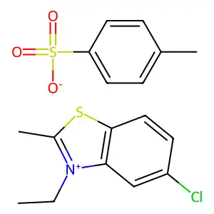 5-Chloro-3-ethyl-2-methylbenzothiazolium p-toluenesulfonate structure
