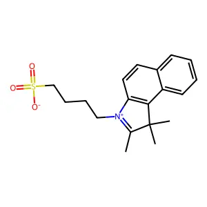 4-(1,1,2-Trimethyl-1H-benzo(E)indolium-3-yl)butane-1-sulfonate structure