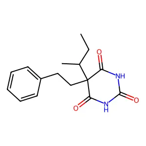 5-Butan-2-yl-5-phenethyl-1,3-diazinane-2,4,6-trione structure