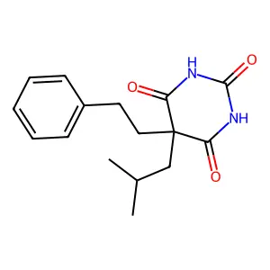 5-(2-Methylpropyl)-5-(2-phenylethyl)-1,3-diazinane-2,4,6-trione structure