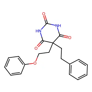 5-(2-Phenoxyethyl)-5-(2-phenylethyl)-1,3-diazinane-2,4,6-trione structure