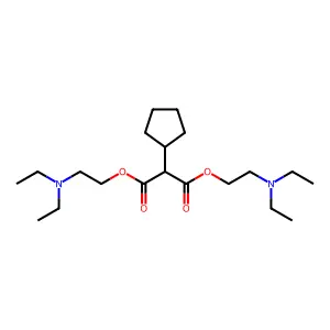 Bis(2-diethylaminoethyl) 2-cyclopentylpropanedioate structure