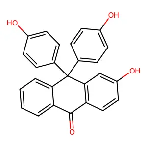 3-Hydroxy-10,10-bis(4-hydroxyphenyl)anthracen-9-one structure