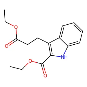 Ethyl 3-(3-ethoxy-3-oxopropyl)-1H-indole-2-carboxylate structure