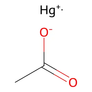乙酸亚汞 structure