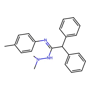 N-(dimethylamino)-N'-(4-methylphenyl)-2,2-diphenylethanimidamide structure